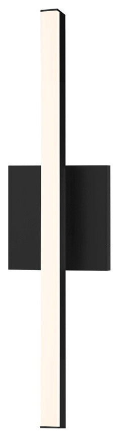 Stix Architectural 18" LED Bath Bar, Satin Black With Frosted Optical Acrylic