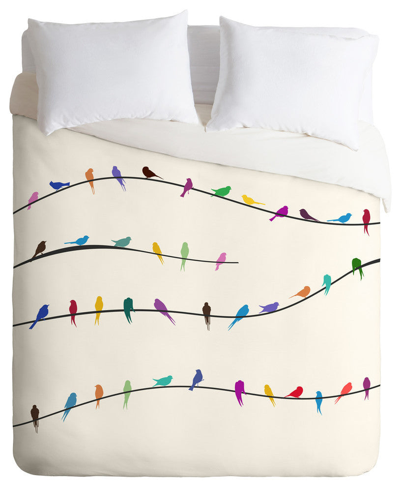 Deny Designs Belle13 Happy Spring Duvet Cover - Lightweight