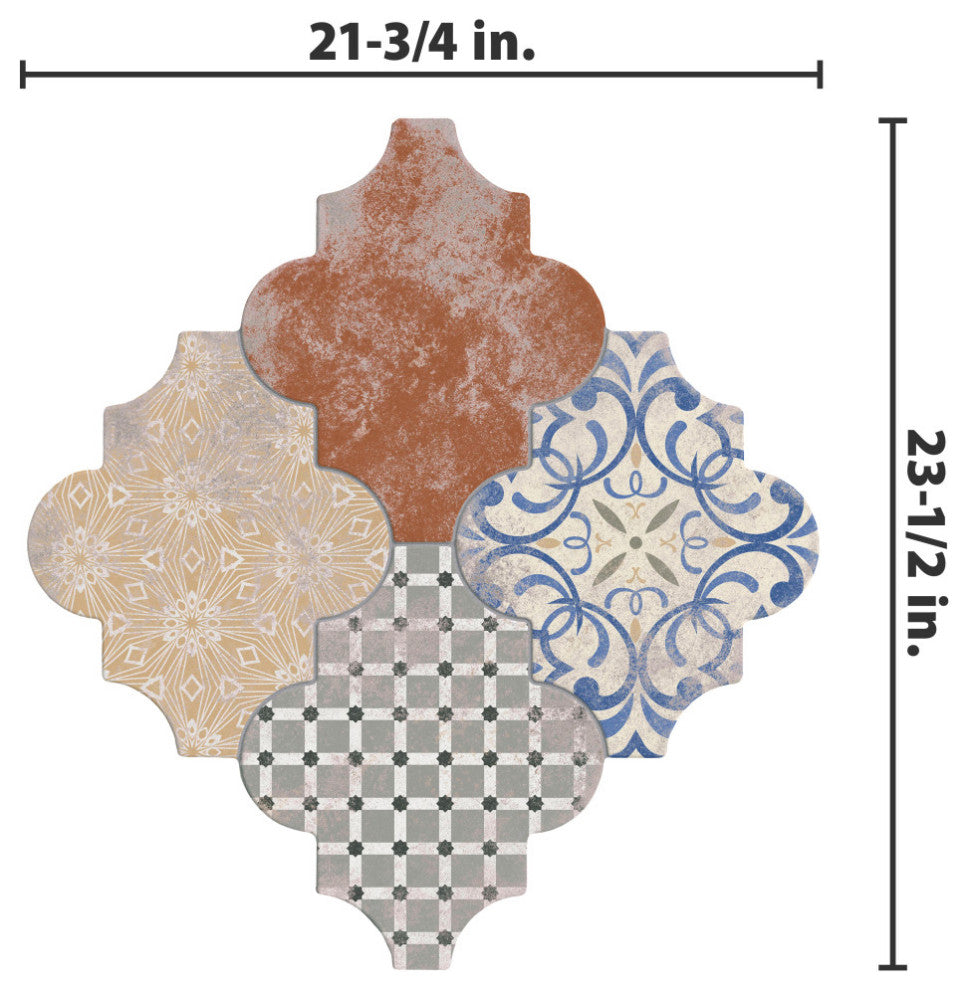 Riga Patchwork Ceramic Floor and Wall Tile