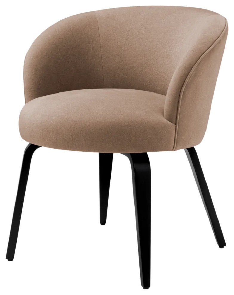 Beige Curved Back Dining Chair, Eichholtz Vichy