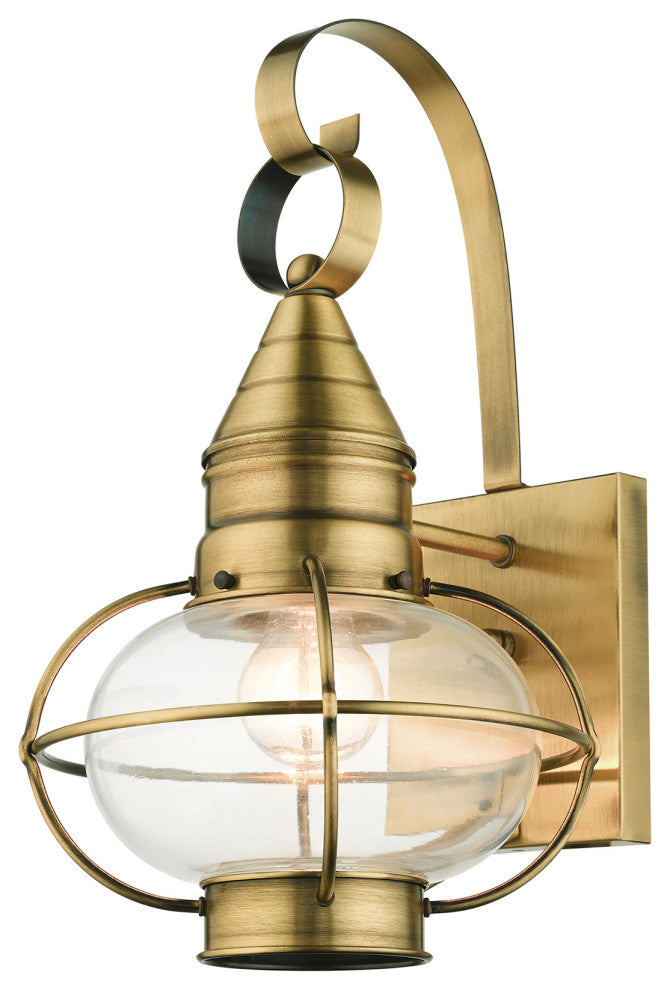 Antique Brass Nautical, Farmhouse, Bohemian, Colonial, Outdoor Wall Lantern