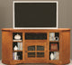 Eagle Furniture 63" Oak Ridge Thin Corner Entertainment Console, Dark Oak