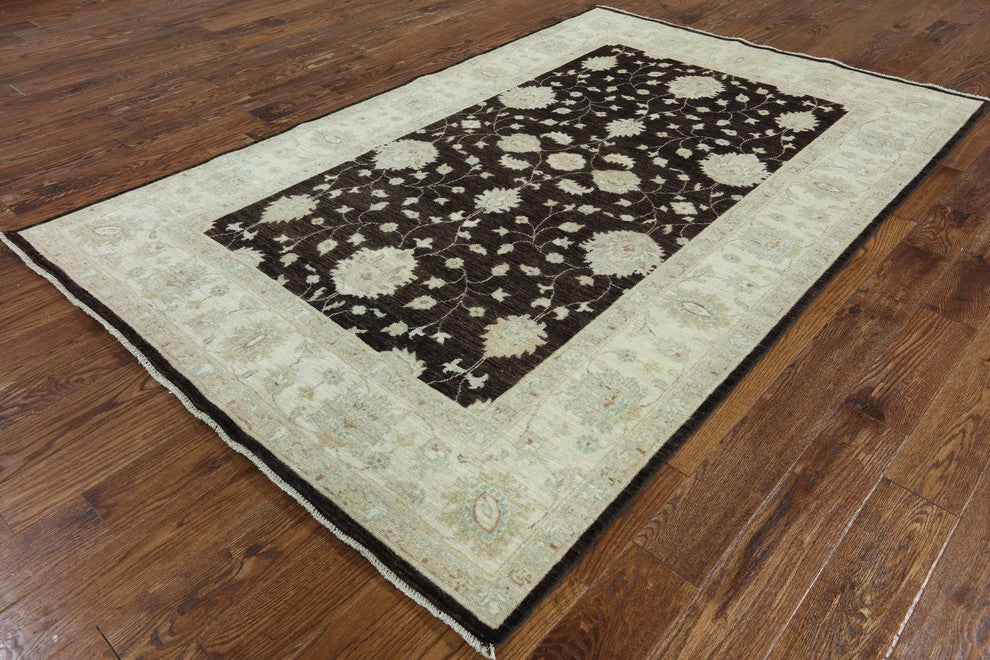 Traditional Chobi Peshawar Hand Knotted Area Rug 6'x9', MC601
