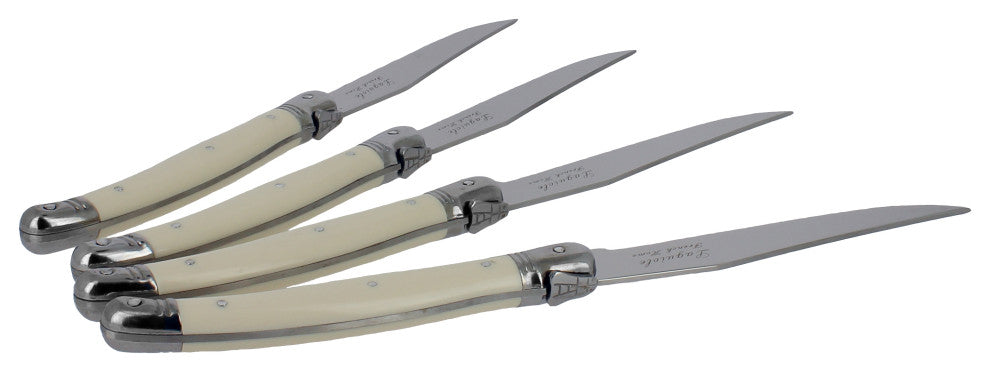 Laguiole Faux Ivory Steak Knives, Set of 4