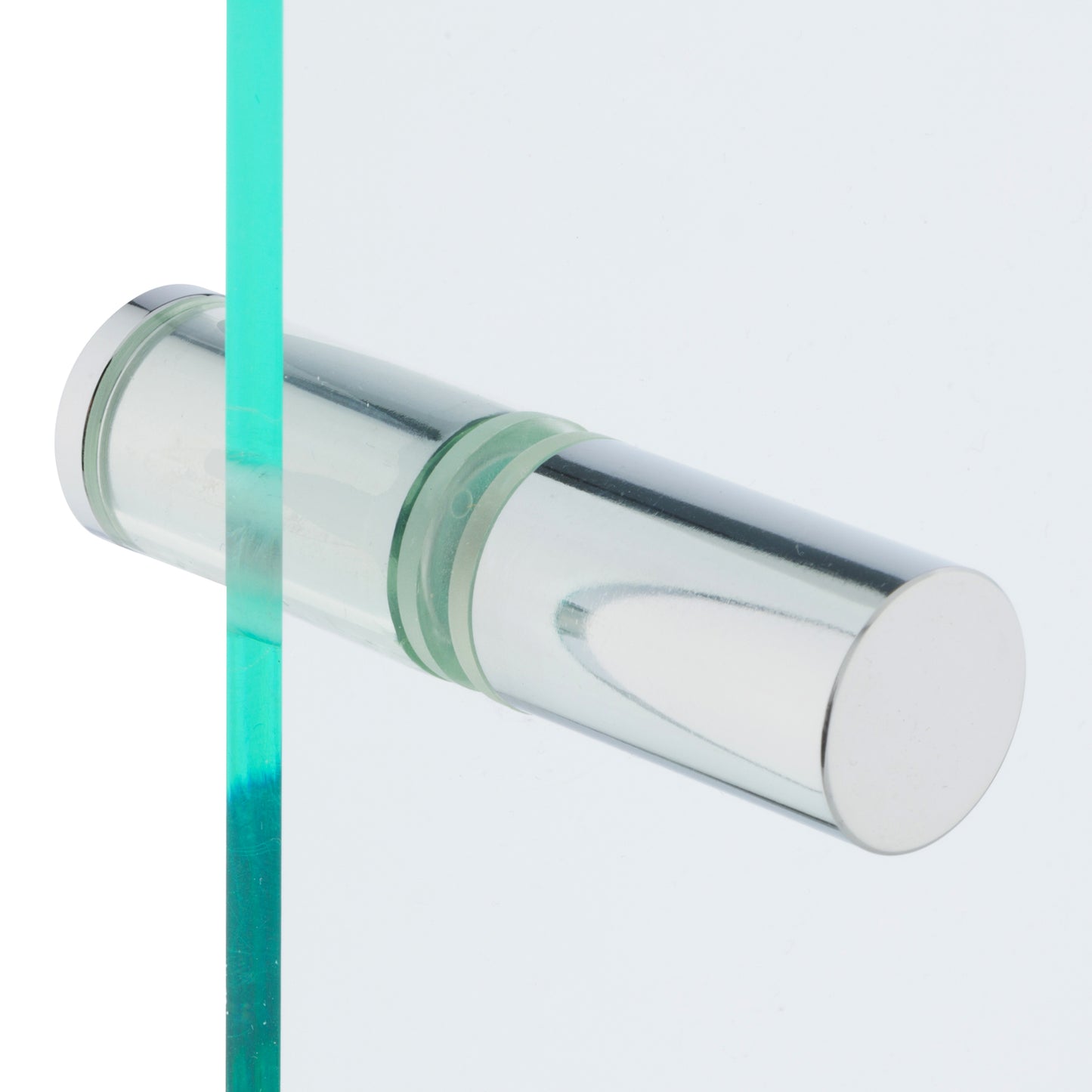 Mont Hard Double Sided Knob With Plastic Sleeve on One Side, Polished Chrome