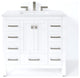 Eviva Hampton 36"W White Bathroom Vanity With White Carrara Quartz Countertop