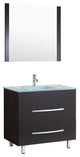 Style 4, 36"W Black Vanity Sink Base Cabinet, Mirror, LV4-36B