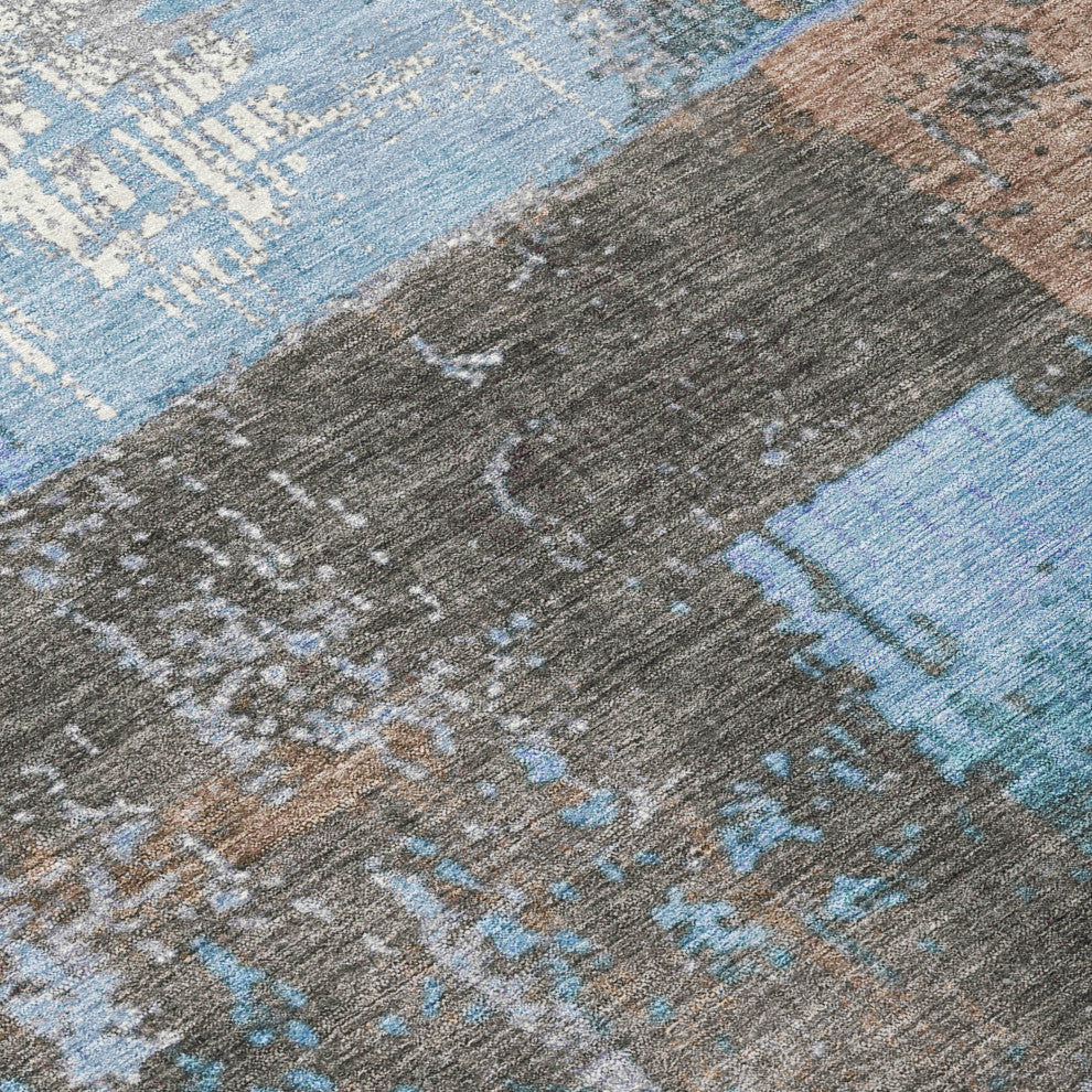 Machine Washable Indoor/Outdoor Chantille ACN1866 Taupe 1'8" x 2'6" Rug