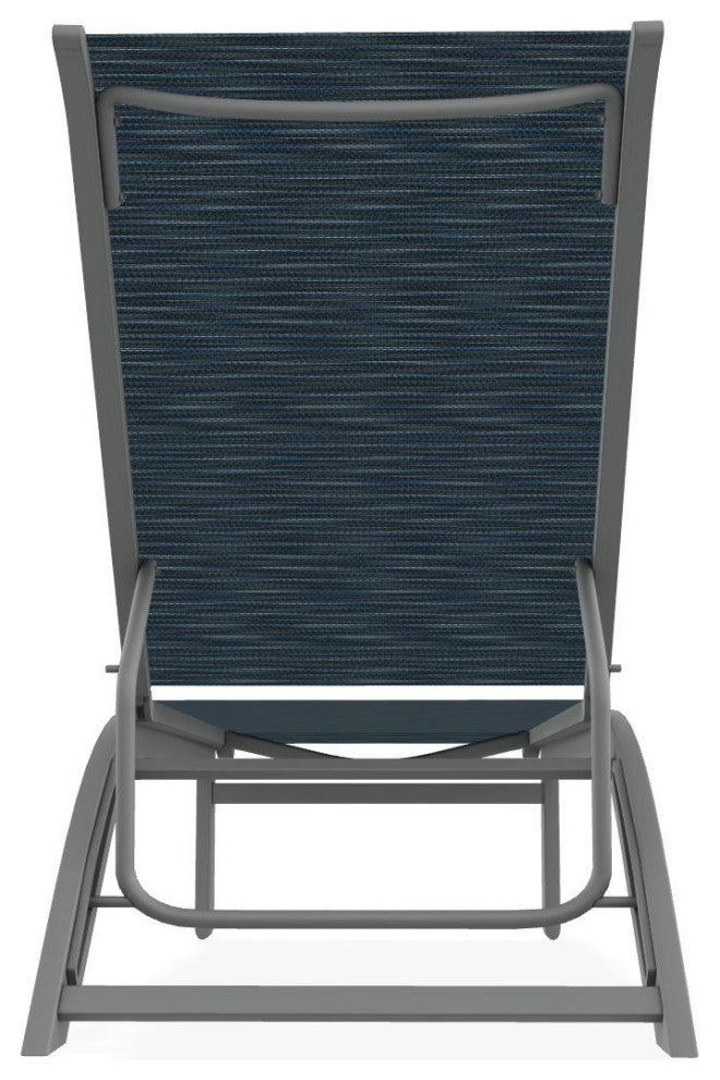 Kendall Sling Stackable Outdoor Chaise Lounge, Nimbus Ocean/Graphite