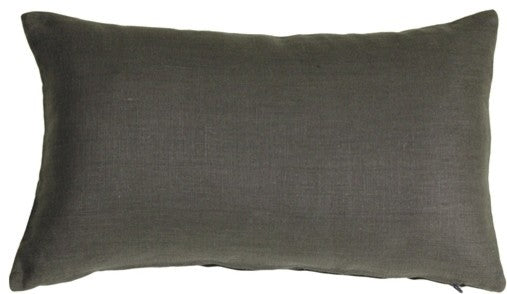 Pillow Decor - Tuscany Linen Elephant Gray 12 x 20 Throw Pillow