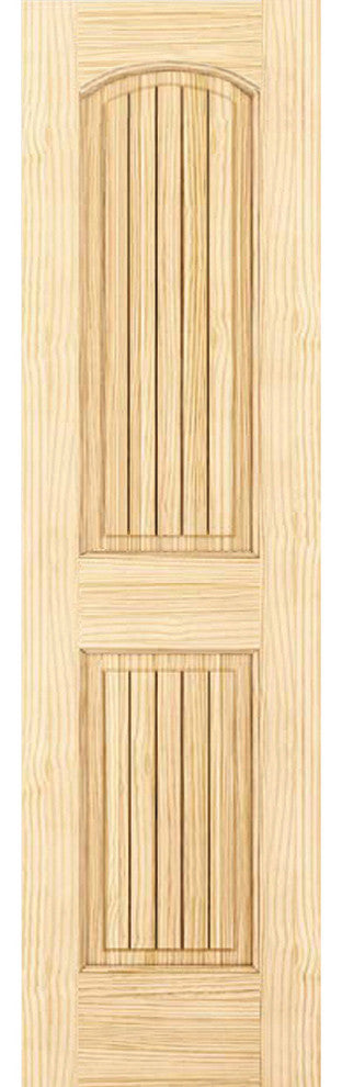Kimberly Bay Interior Door, Colonial 2-Panel Arch, V-Grooves, 1.375"x24"x80"