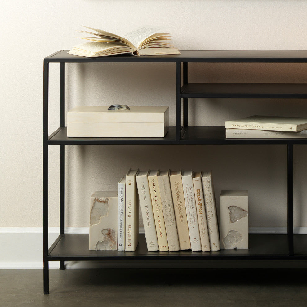 Slab Mica Bookends, Set of 2