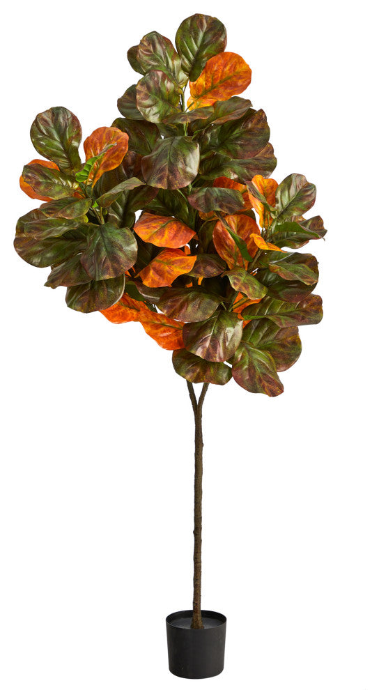6' Autumn Fiddle Leaf Artificial Tree