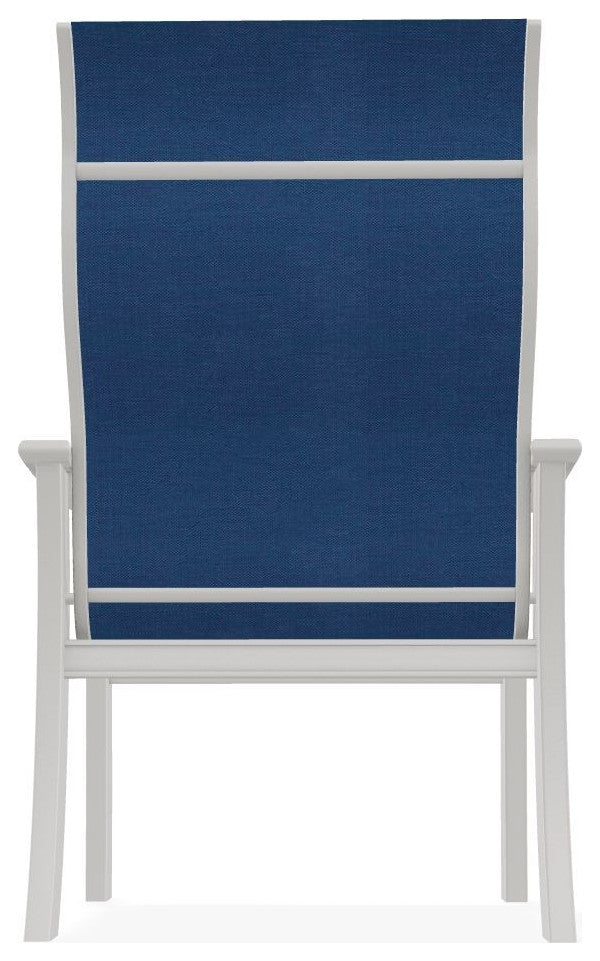 St. Catherine Sling Outdoor Armchair, Cobalt/Snow