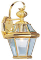 Georgetown Outdoor Wall Lantern, Polished Brass