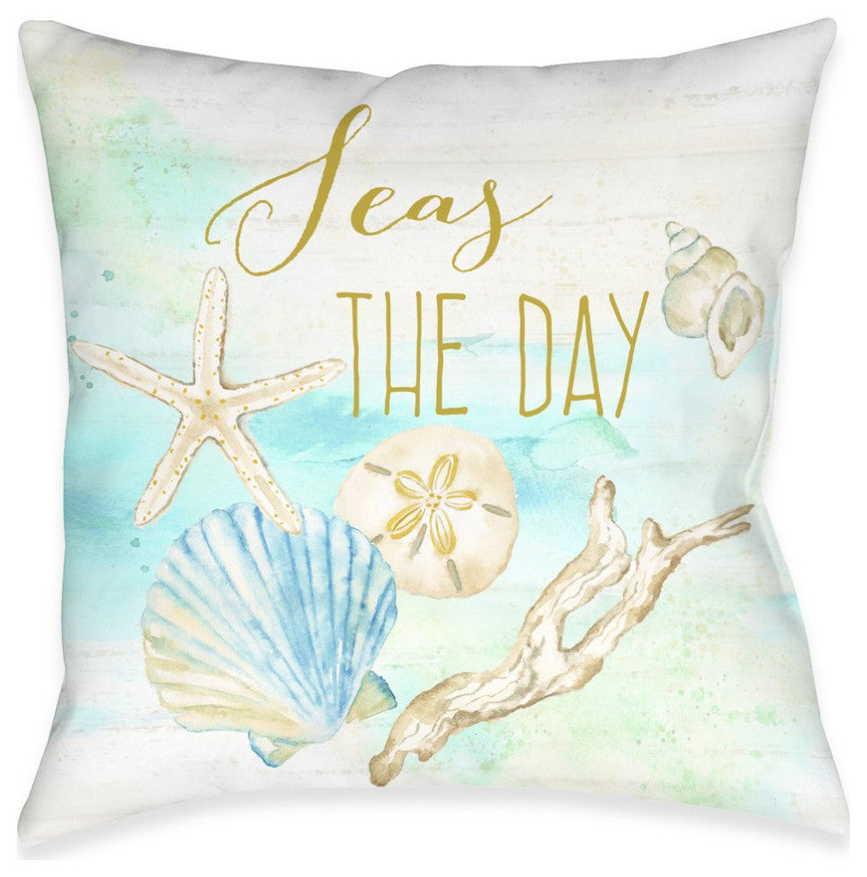 Laural Home Seas The Day 18" X 18" Indoor Decorative Pillow