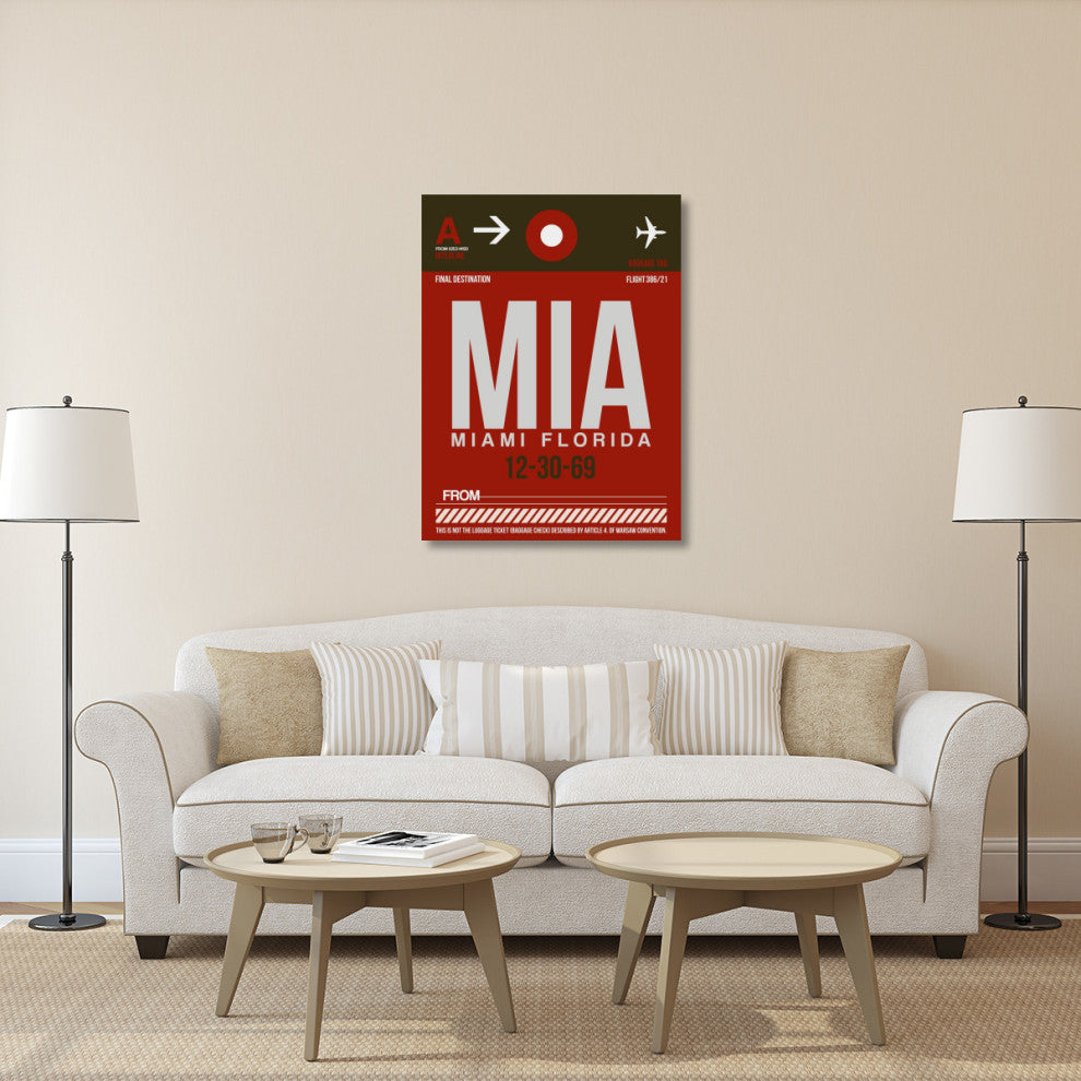 "MIA Miami Luggage Tag 2" Fine Art Print