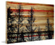 "Pine Forest Trees" Print on Natural Pine Wood, 60"x40"