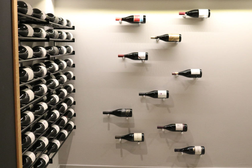 Vino Pins 1 Wall Mounted Wine Rack Peg, Milled Aluminum, Drywall Mounting