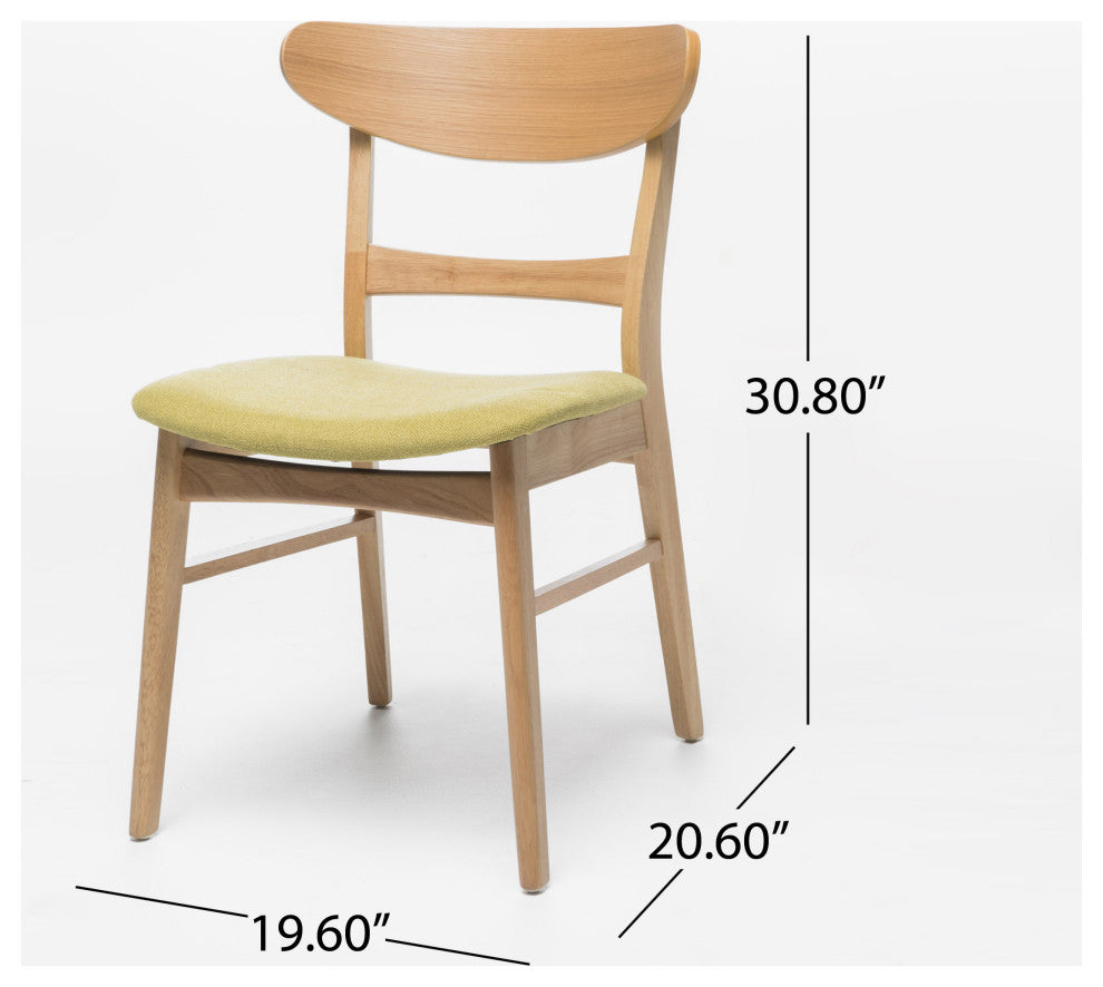 GDF Studio Mid-Century Modern 5 Piece Dining Set, Green Tea