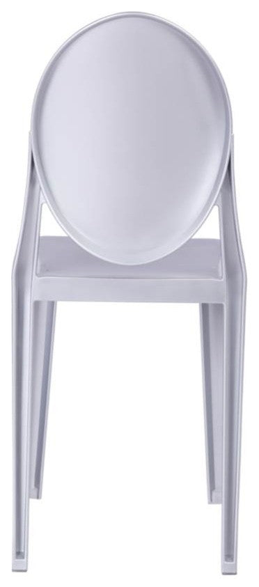 Modern Classics Clear Side Chair, Silver