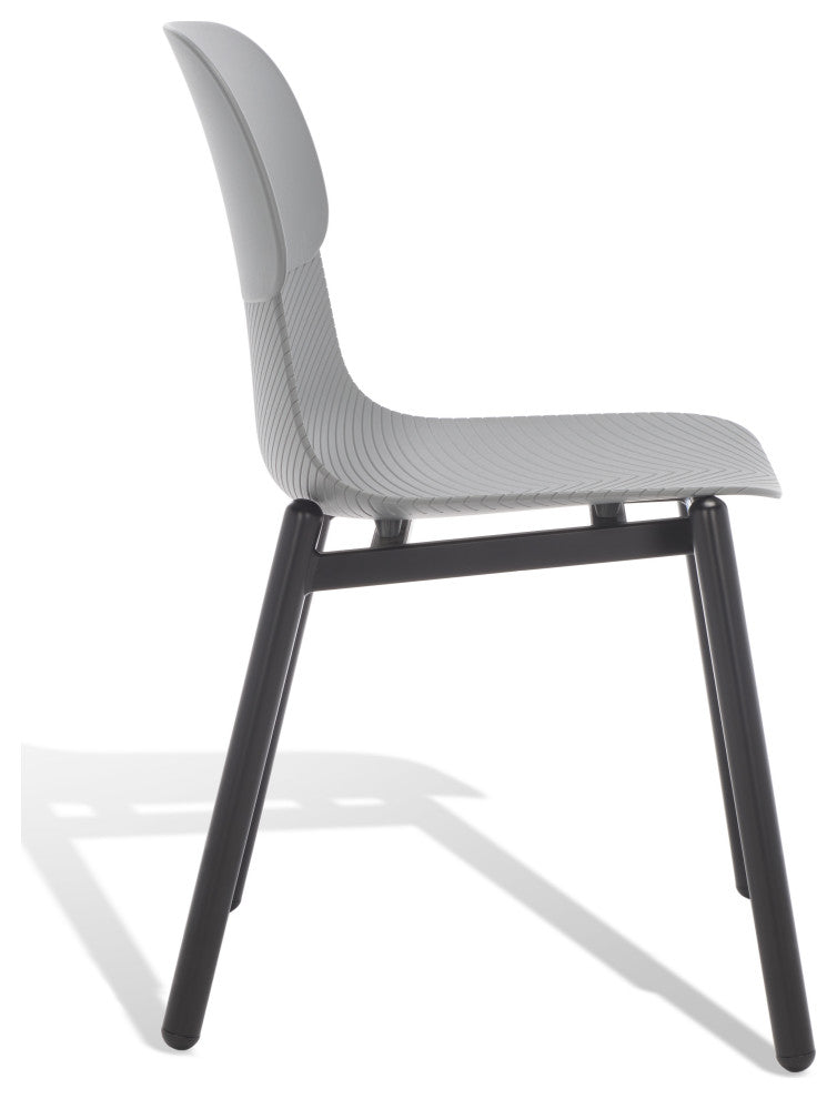 Safavieh Couture Abbie Molded Plastic Dining Chair, Grey/Black
