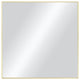 36"x36" Shatterproof Wall Mount Metal Frame Mirror, FM1-3636, Brushed Gold
