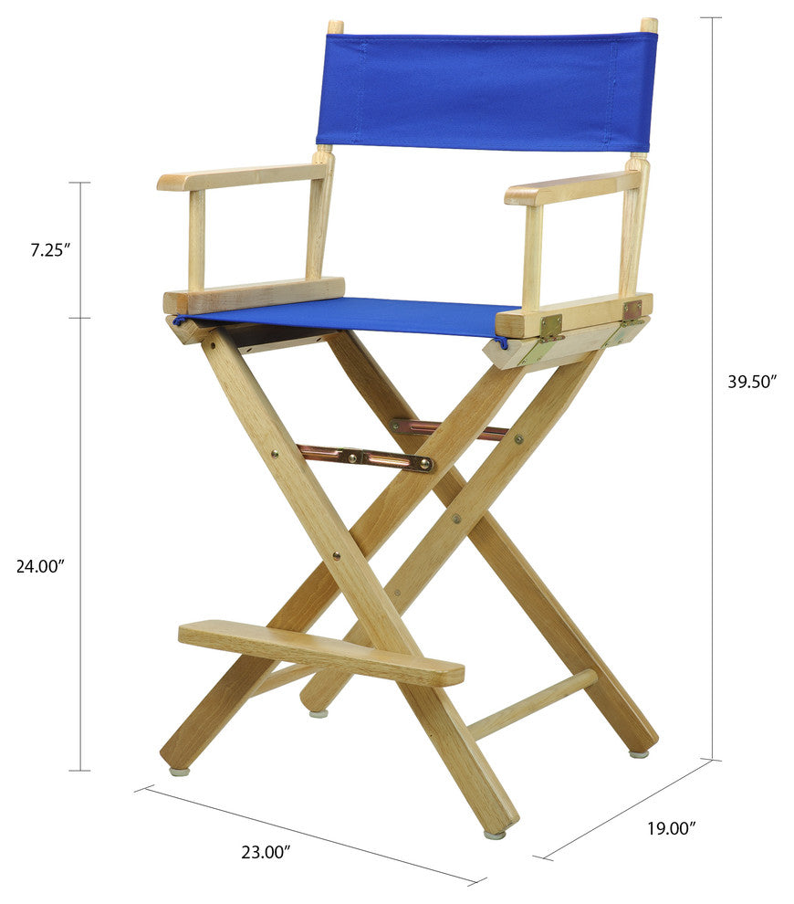024" Director's Chair Natural Frame-Royal Blue Canvas