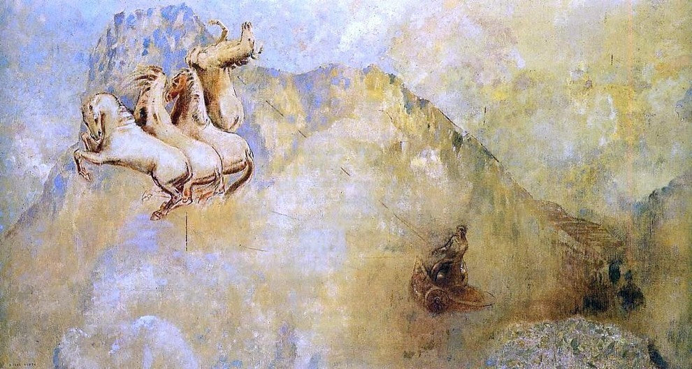 Odilon Redon The Chariot of Apollo Premium Canvas Print