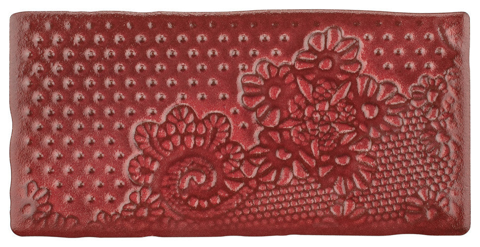 Antic Feelings Ceramic Subway Wall Tile, Red Moon