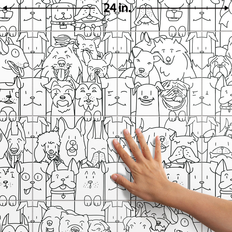 Oh My Dog and Oh My Cat Porcelain Floor and Wall Tile, Dog