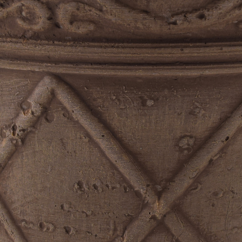Scroll Grower Pot, Chocolate