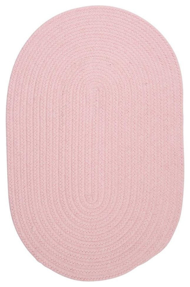 Colonial Mills Bristol WL20 Blush Pink Traditional Area Rug, Round 4'x4'