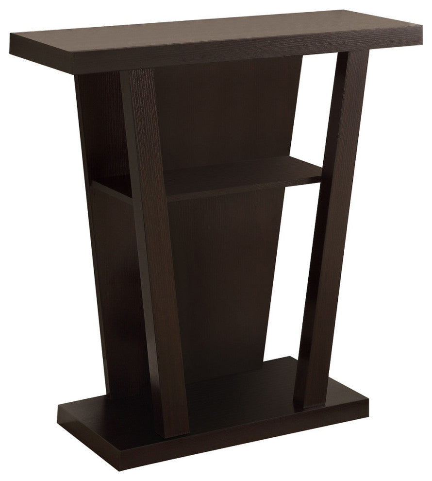 Entry Table With Shelf, Cappuccino