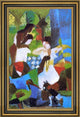 August Macke Turkish Jewel Trader - 16" x 24" Framed Premium Canvas Print