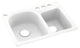 Swan 18x25x7 Solid Surface Kitchen Sink, 4-Hole, White