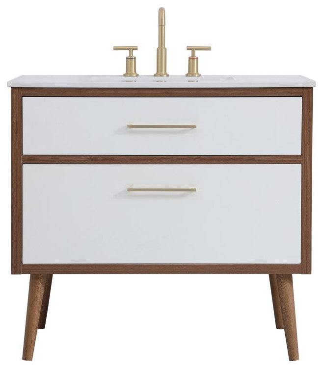 Elegant VF41036WH 36"Bathroom Vanity, White