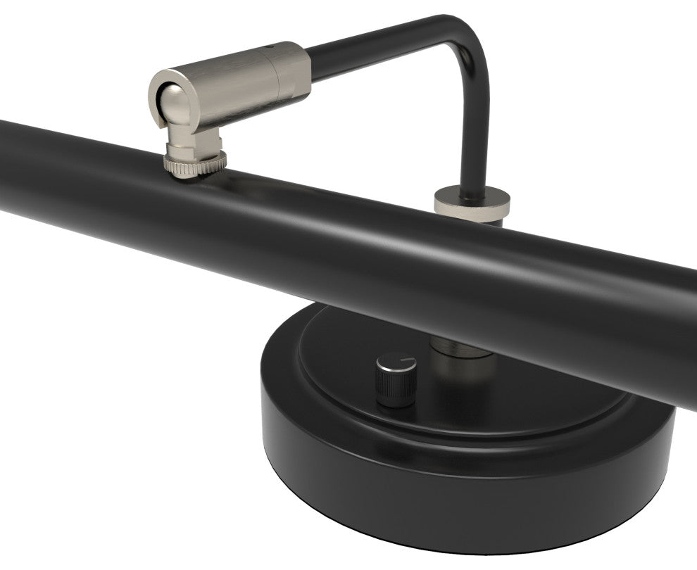 LED Piano Light, Black With Satin Nickel