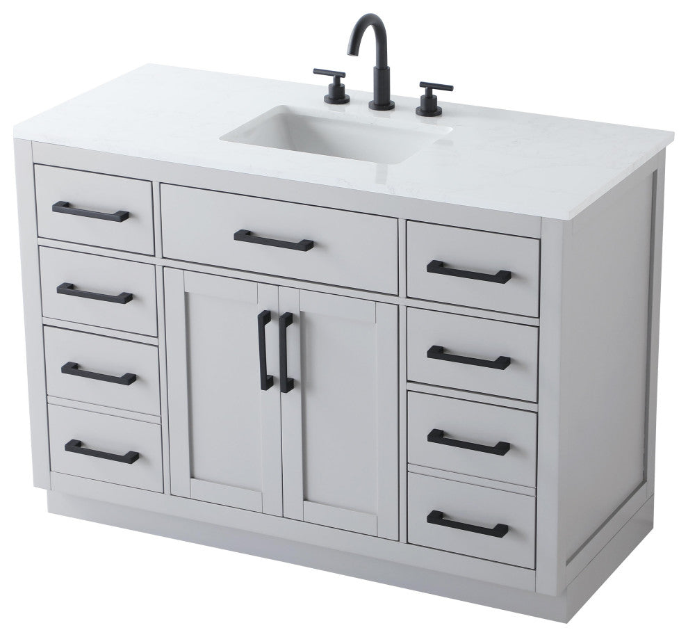 Home Living 48" Single Bathroom Vanity, Grey