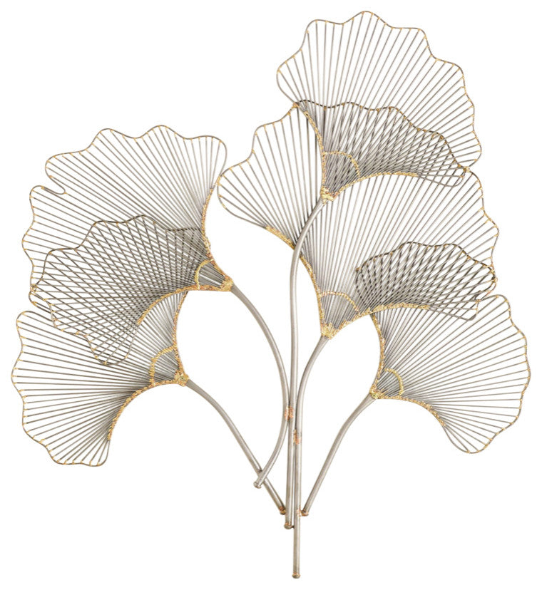 Ginkgo Leaf Wall Panel, Natural Iron