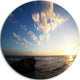 Evening Sea After Heavy Storm, Beach Disc Metal Wall Art, 36"