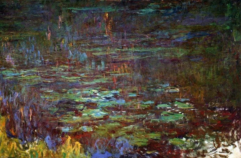 Claude Oscar Monet Sunset (Right Half) Premium Canvas Print
