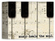 Piano Keys And Music Canvas Wall Art, 10"x8", Unframed