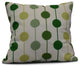 Brady Beads, Stripe Print Pillow, Green, 18"x18"