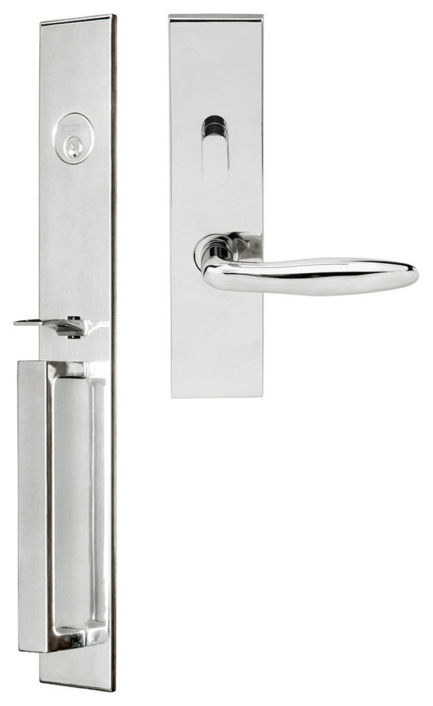 Summer Lever, Mortise Entry Handleset, Left Hand, Polished Stainless Steel