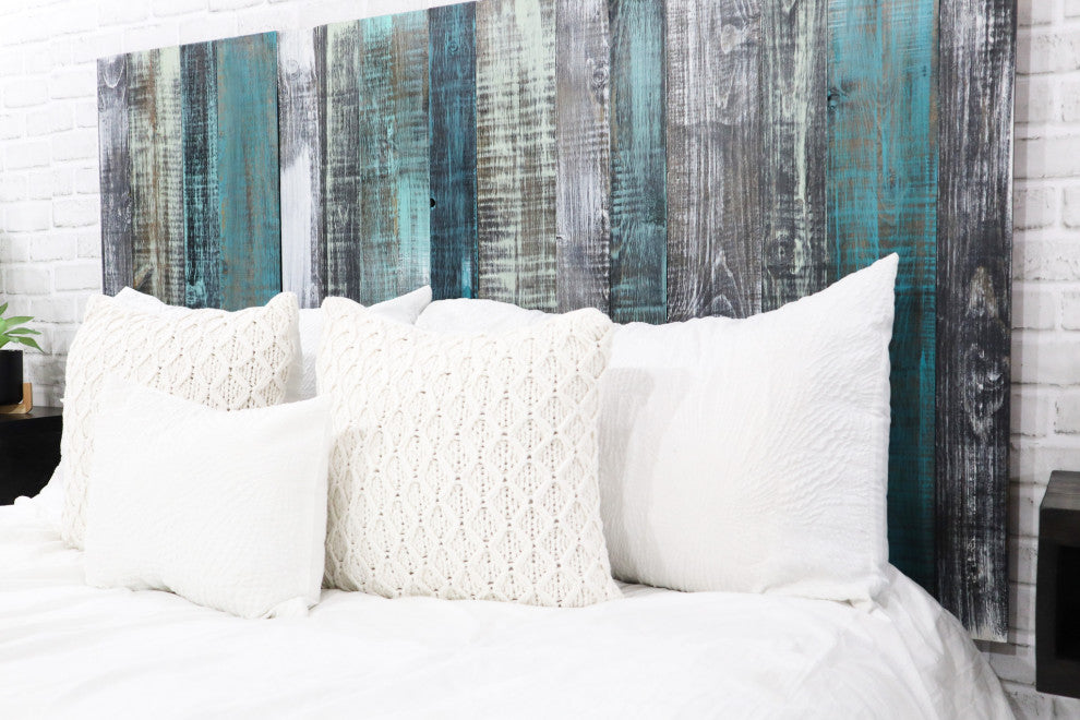Handcrafted Headboard, Leaner Style, Industrial Mix, Queen
