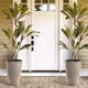 Set of 2 Eco-Friendly PE Faux Ceramic Textured Planters, Sand Beige