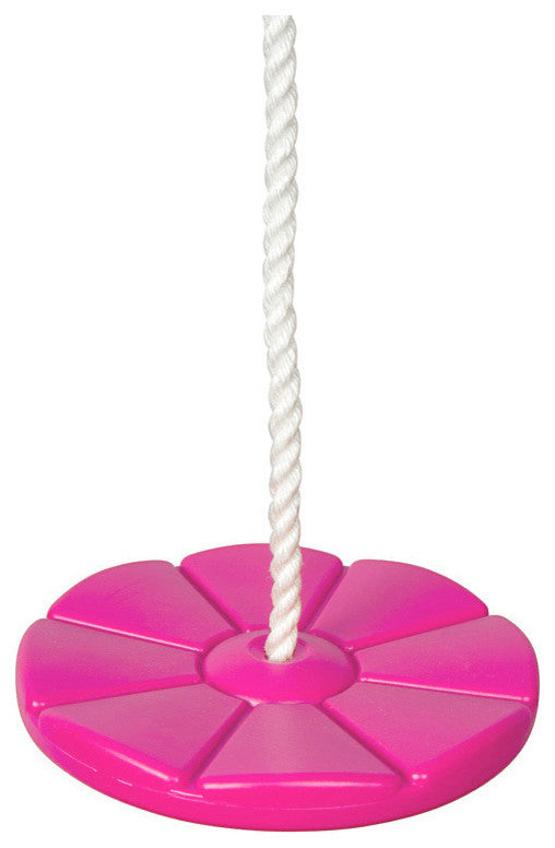 Daisy Disc Swing Seat With Rope, Pink