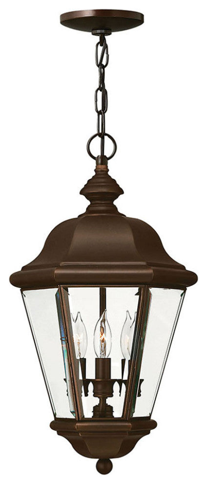 Hinkley Clifton Park Medium Hanging Lantern, Copper Bronze