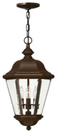 Hinkley Clifton Park Medium Hanging Lantern, Copper Bronze